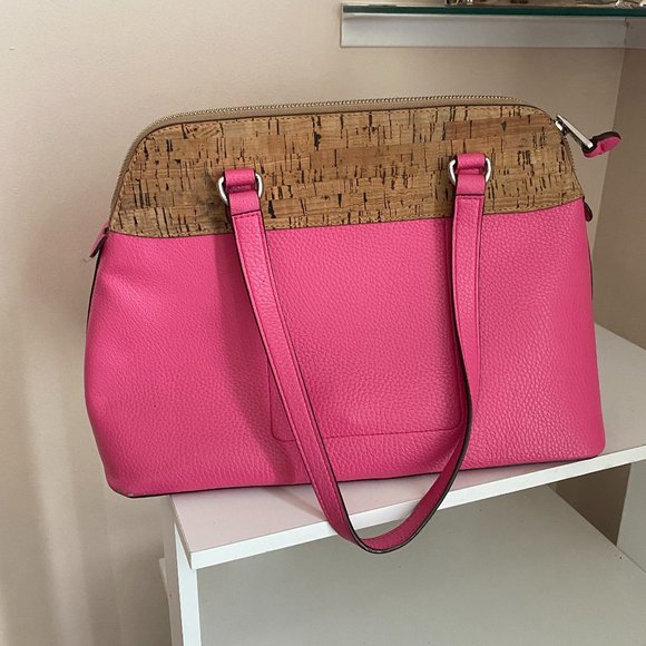 Ralph Lauren Hanway Cork Dome Azalea Satchel - Picture 3 of 6